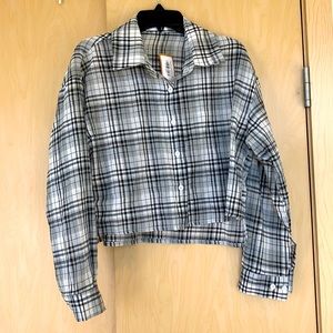 NWT Vestique Time for Transitions flannel top sz S